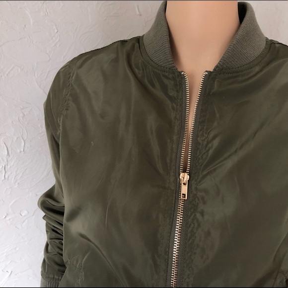 Zip-Up Bomber Jacket | Charlotte Russe - Picture 7 of 8